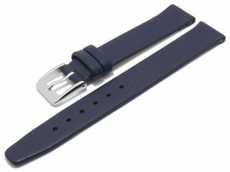 Watch strap XL -Regensburg- 14mm dark blue leather HANDMADE IN GERMANY by MEYHOFER (width of buckle 14 mm) - Bild vergrern 