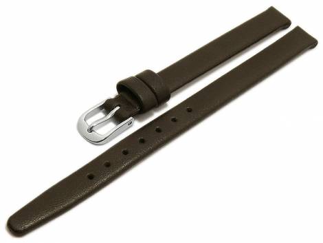 Watch strap XS -Solingen- 08mm dark brown leather finely grained HANDMADE IN GERMANY by MEYHOFER (width of buckle 08 mm) - Bild vergr��ern 