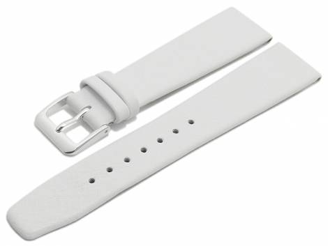 Watch strap XS -Solingen- 18mm white leather finely grained HANDMADE IN GERMANY by MEYHOFER (width of buckle 16 mm) - Bild vergrern 