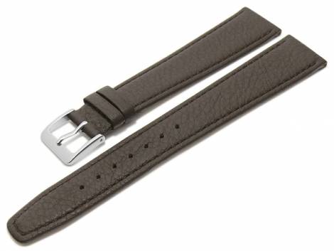 Watch strap XL -Passau- 18mm dark brown leather MADE IN GERMANY by Meyhofer optional with Easy-Click (buckle 16 mm) - Bild vergrern 