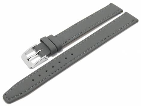 Watch strap XL -Passau- 11mm grey leather slightly grained MADE IN GERMANY by Meyhofer (buckle 10 mm) - Bild vergrern 