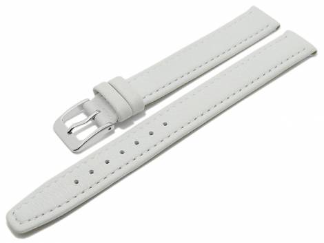 Watch strap XL -Passau- 11mm white leather slightly grained MADE IN GERMANY by Meyhofer (buckle 10 mm) - Bild vergr��ern 