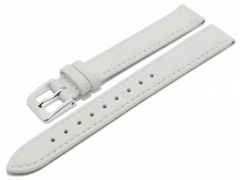 Watch strap -Willingen- 15mm white leather MADE IN GERMANY by Meyhofer optional with Easy-Click (buckle 14 mm) - Bild vergr��ern 