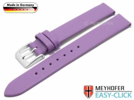 Meyhofer EASY-CLICK watch strap -Donau- 12mm lilac leather smooth without stitching (width of buckle 12 mm) - Bild vergrern 