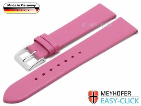 Meyhofer EASY-CLICK watch strap XS -Weser- 16mm pink leather smooth without stitching (width of buckle 16 mm) - Bild vergr��ern 