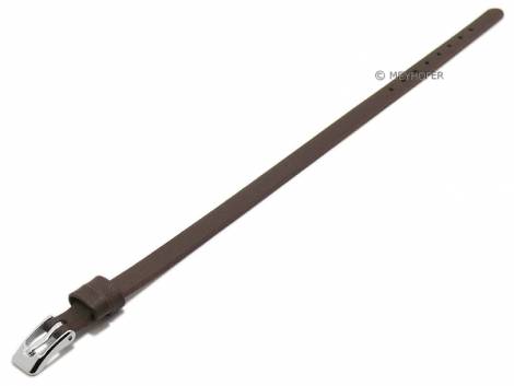 Watch strap -Kufstein- 08mm dark brown leather smooth by MEYHOFER - Bild vergrern 