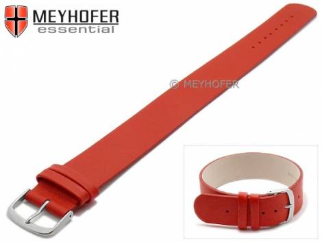 Watch strap -Kufstein- 16mm red leather smooth by MEYHOFER - Bild vergrern 