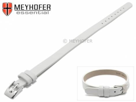 Watch strap -Kufstein- 06mm white leather smooth by MEYHOFER - Bild vergr��ern 