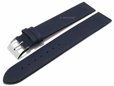 Watch strap XL -Collins- 22mm dark blue leather special lug ends for screwed casings MEYHOFER (width of buckle 22 mm) - Bild vergr��ern 