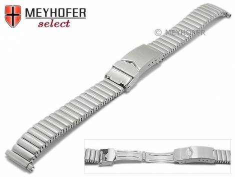 Watch band -Fresno- 12-16mm stainless steel expansion band with telescopic ends matt with clasp by MEYHOFER - Bild vergr��ern 