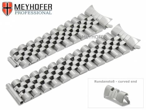 Watch strap -Omaha- 17mm stainless steel solid for Rolex partly polished by MEYHOFER - Bild vergr��ern 