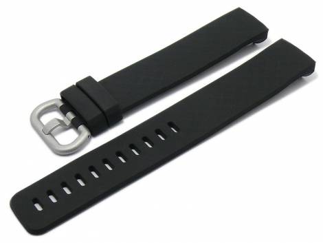 Watch strap black silicone suitable for FITBIT Charge 3 Tracker - Bild vergr��ern 