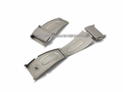Clasp (PbMFS-5155) 20mm titanium matt with 2 push buttons for metal watch straps - Bild vergr��ern 