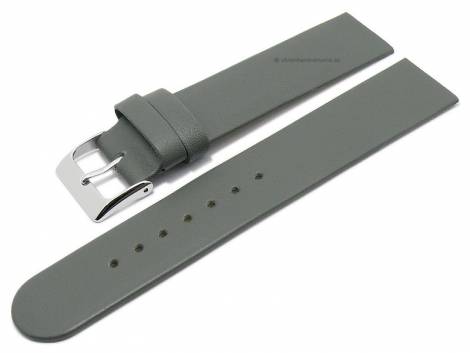 Watch strap 22mm grey calf�s leather special lug ends for screwed casings (width of buckle 22 mm) - Bild vergr��ern 