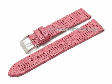 Watch strap 16mm pink calf�s leather plaited-look (width of buckle 14 mm) - Bild vergr��ern 