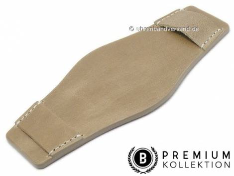 Leather pad for watch straps of leather 18-24mm dun vintage look rustic by PEBRO Premium - Bild vergr��ern 