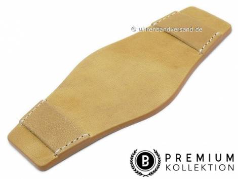 Leather pad for watch straps of leather 18-24mm light brown vintage look rustic by PEBRO Premium - Bild vergr��ern 