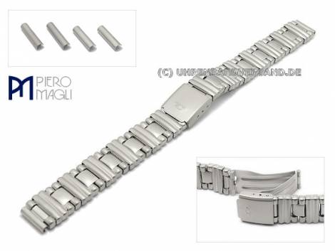 Watch strap stainless steel 12-16mm multiple ends matt with clasp by Piero Magli - Bild vergr��ern 