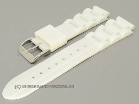 Watch band -Silicona CRT- 20mm white silicone with structured surface by Piero Magli - Bild vergr��ern 