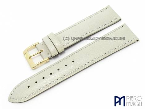 Watch band -Femina- 24mm creme grained surface robust by Piero Magli (width of buckle 22 mm) - Bild vergr��ern 