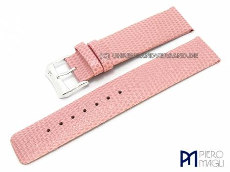 Watch band -Jungle- 18mm pink leather lizard grain by Piero Magli (width of buckle 18 mm) - Bild vergr��ern 