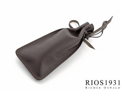 Watch case -Leonardo- dark brown genuine lamb leather for 1 watch by RIOS - Bild vergr��ern 