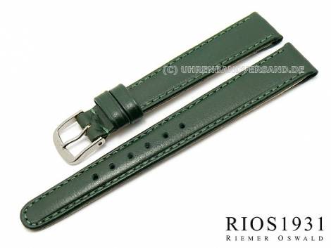Watch strap -Arizona Clip- 10mm fixed bars green stitched RIOS (width of buckle 08 mm) - Bild vergr��ern 