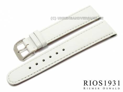 Watch strap -Arizona Clip- 16mm fixed bars white stitched RIOS (width of buckle 14 mm) - Bild vergr��ern 