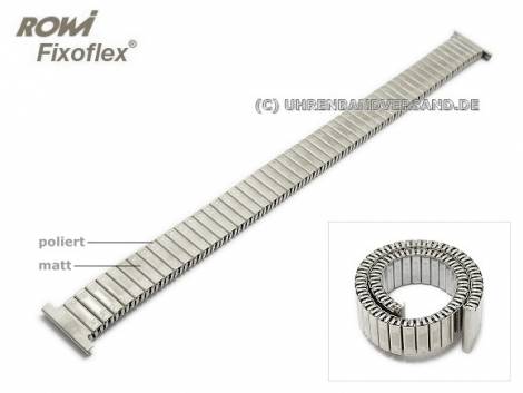 Watch strap Fixoflex expansion strap 12mm stainless steel silver extravagant ROWI - Bild vergr��ern 