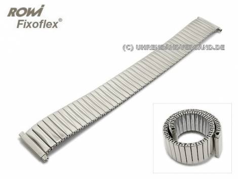 Watch strap Fixoflex S expansion strap telescopic ends 18-22mm stainless steel silver polished ROWI - Bild vergr��ern 