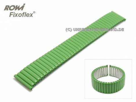 Watch strap Fixoflex S expansion strap 18mm stainless steel matt green by ROWI - Bild vergr��ern 