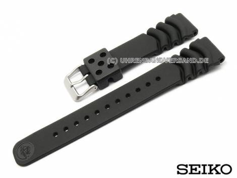 Replacement watch strap SEIKO 20mm black synthetic for SSC021P1, SNE107P2, SNE109P1 etc. - Bild vergr��ern 