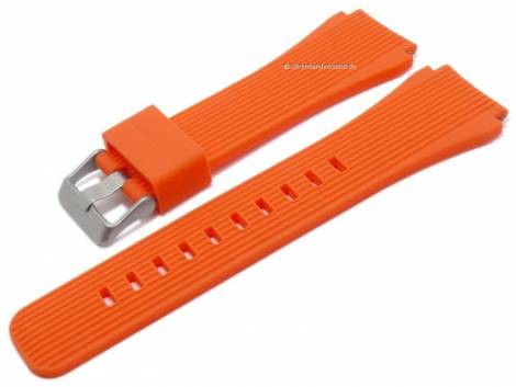 Watch strap 22mm orange silicone EASY-CLICK spring bars for SAMSUNG Galaxy Watch, Gear Watch (width of buckle 20 mm) - Bild vergr��ern 