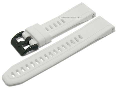Watch strap 20mm white silicone with Easy/Quick-Fit function suitable for GARMIN Fenix 7S etc. - Bild vergr��ern 