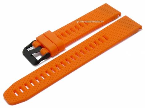 Watch strap 20mm orange silicone with Easy/Quick-Fit function for GARMIN Fenix 7S etc. - Bild vergr��ern 