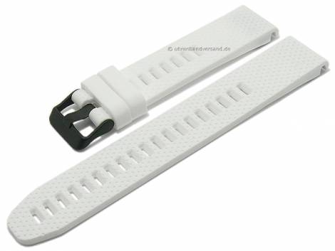 Watch strap 20mm white silicone with Easy/Quick-Fit function for GARMIN Fenix 7S etc. - Bild vergr��ern 