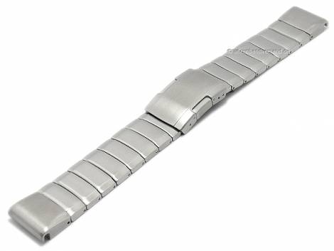 Watch strap 22mm stainless steel solid brushed with Easy/Quick-Fit function for GARMIN Fenix 7 etc. - Bild vergrern 