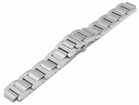 Replacement watch strap 14/22mm stainless steel massiv partly polished special lug ends suitable for CARTIER Ballon Bleu - Bild vergr��ern 