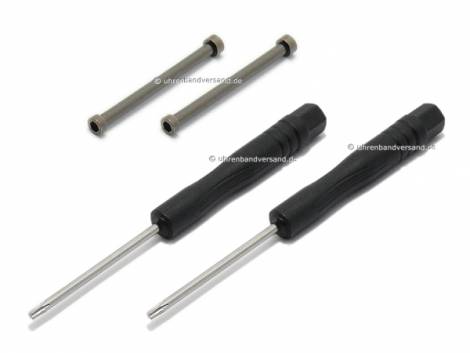 1 pair screwed bars 26mm black & screwdriver suitable for smart watches by GARMIN - Bild vergrern 