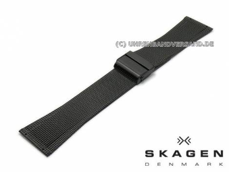 Replacement watch strap SKAGEN black stainless steel mesh special lug ends for 809XLTBN, 809XLTBB - Bild vergr��ern 