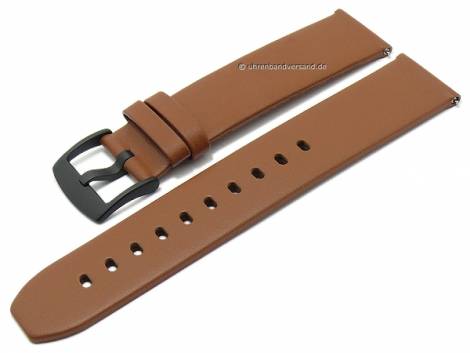 Watch strap -Smart- 22mm light brown aniline leather easy click by STAILER (width of buckle 22 mm) - Bild vergrern 