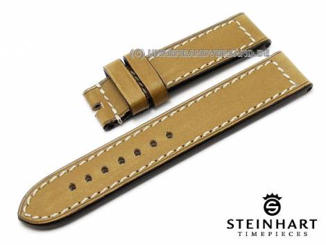 Watch strap STEINHART 22mm light brown calf�s leather light stitching (width of buckle 22 mm) - Bild vergr��ern 