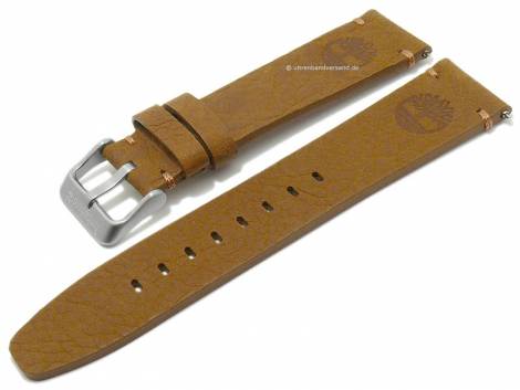 Watch strap TIMBERLAND 22mm brown leather vintage look EASY-CLICK with adapter for Apple 42/44mm - Bild vergr��ern 