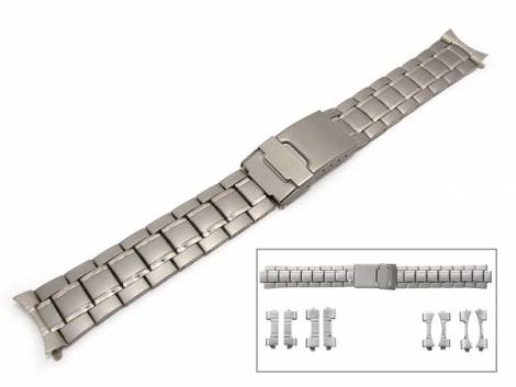 Watch strap 18-20mm Titanium EULIT partly polished multiple ends curved/straight - Bild vergr��ern 