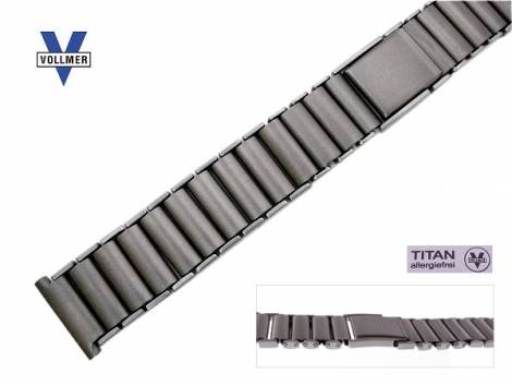 Metal watch band titanium 14mm matt flip clasp from Vollmer - Bild vergr��ern 