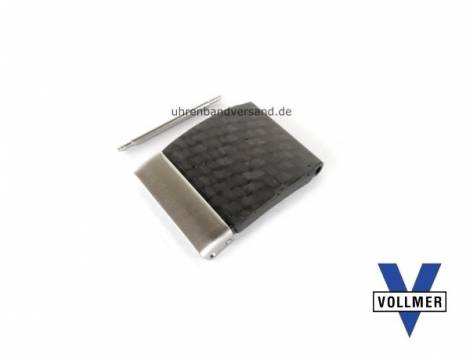 Band component 22mm carbon/stainless steel anthracite short for SES bands by Vollmer - Bild vergrern 