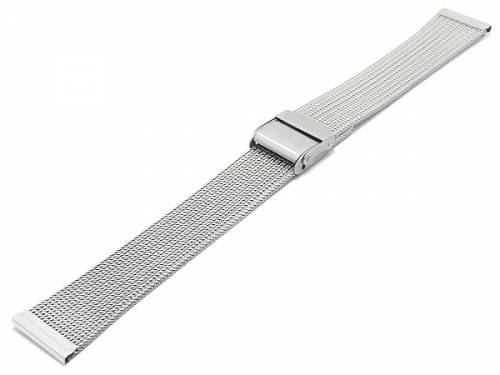 Uhrenarmband -Leimen- 18mm Milanaise poliert feines Geflecht MADE IN GERMANY mit Schiebeverschlu von VOLLMER - Bild vergrern 