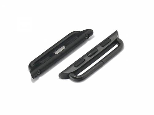 1 Paar Uhrenband-Adapter 42/44/45/49mm passend fr APPLE-Watches mit Schraubstegen schwarz fr Uhrband-Stegbreite 24 mm - Bild vergrern 
