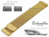 Watch strap 22mm golden mesh fine structure EASY-CLICK-ready with magnetic clasp by BandOh