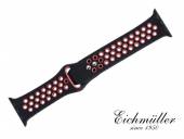 Watch strap 40mm black-red silicone suitable for APPLE-smart watches fashion design from EICHMUELLER